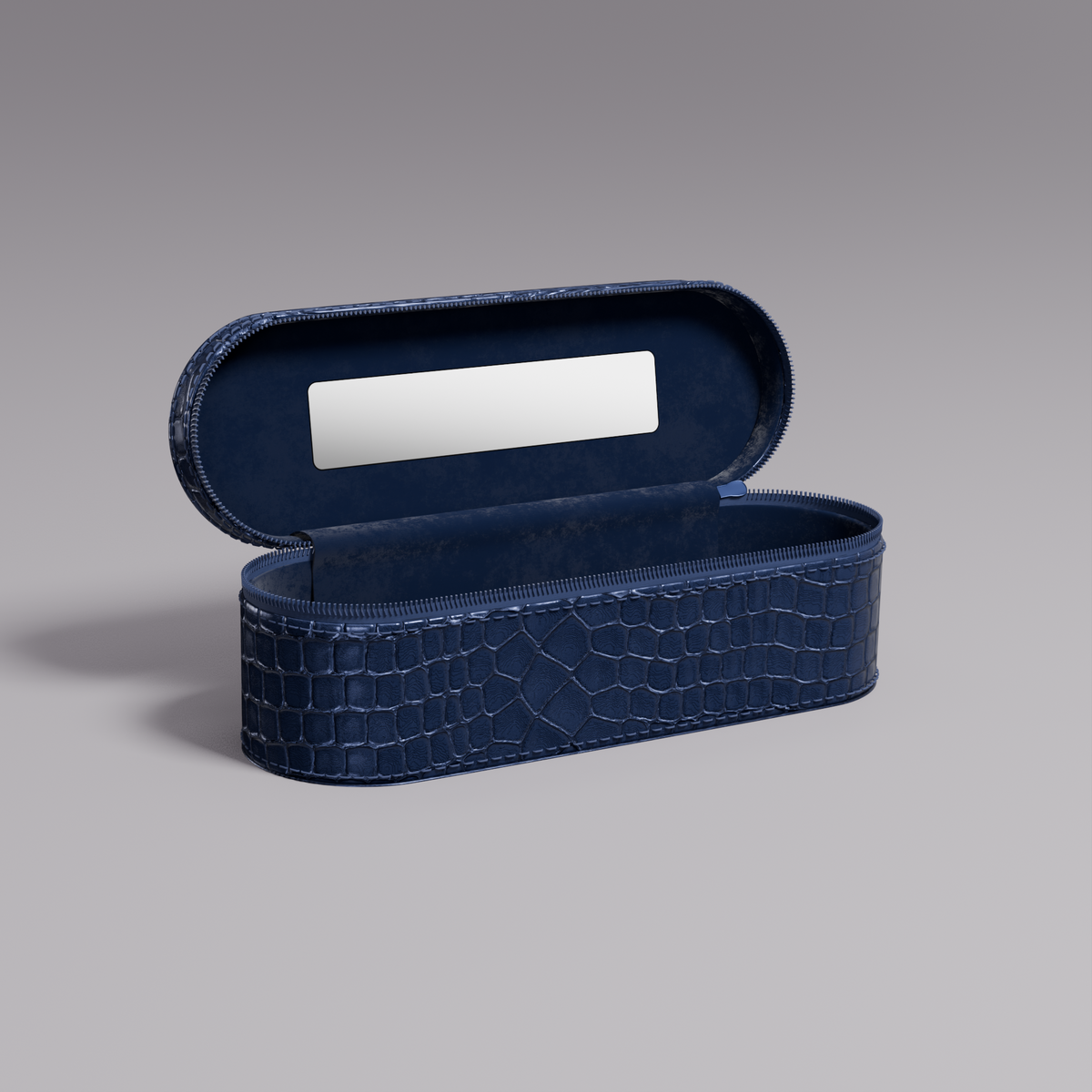 Mini cosmetics bag (Blue Croco)