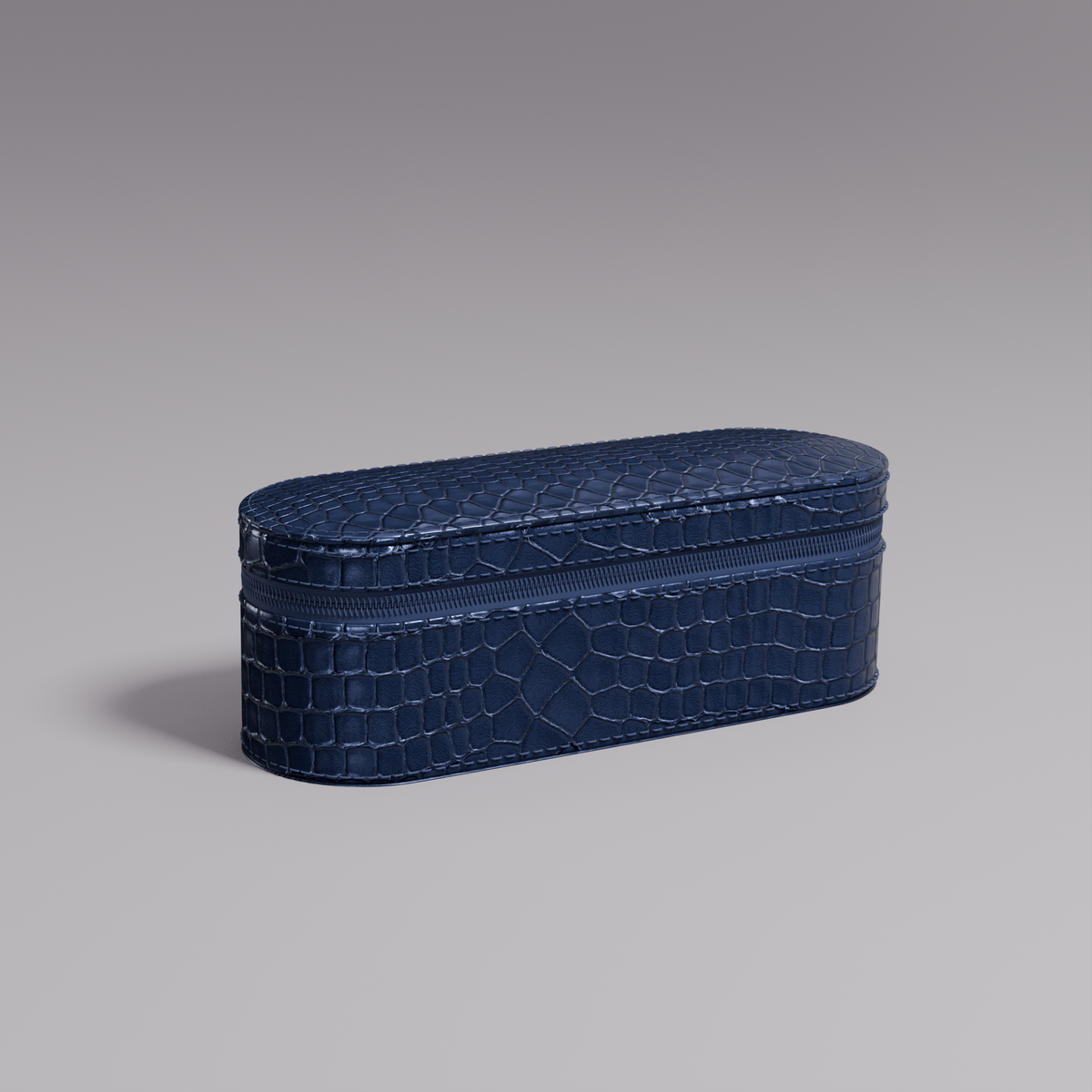 Mini cosmetics bag (Blue Croco)