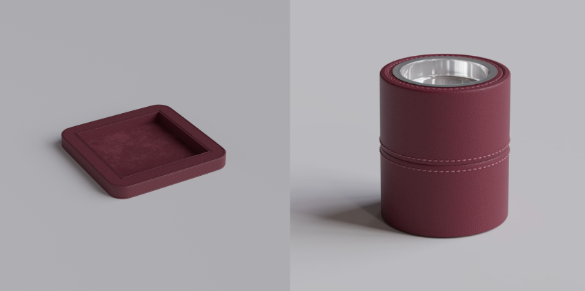 Tray + Medkhan (Burgundy - عنابي)